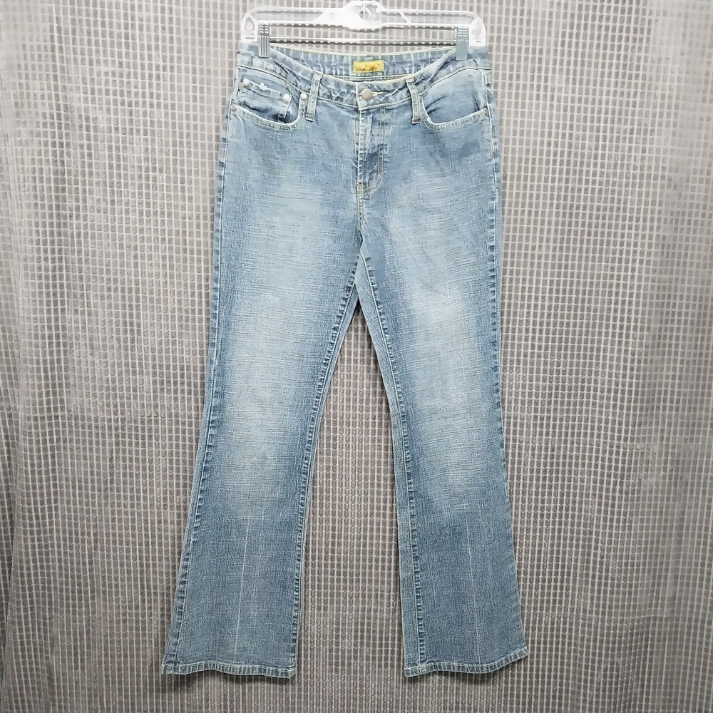Zana-Di Womens Bootcut Jeans Y2K Mid Rise Light Wash 11 Blue Vintage